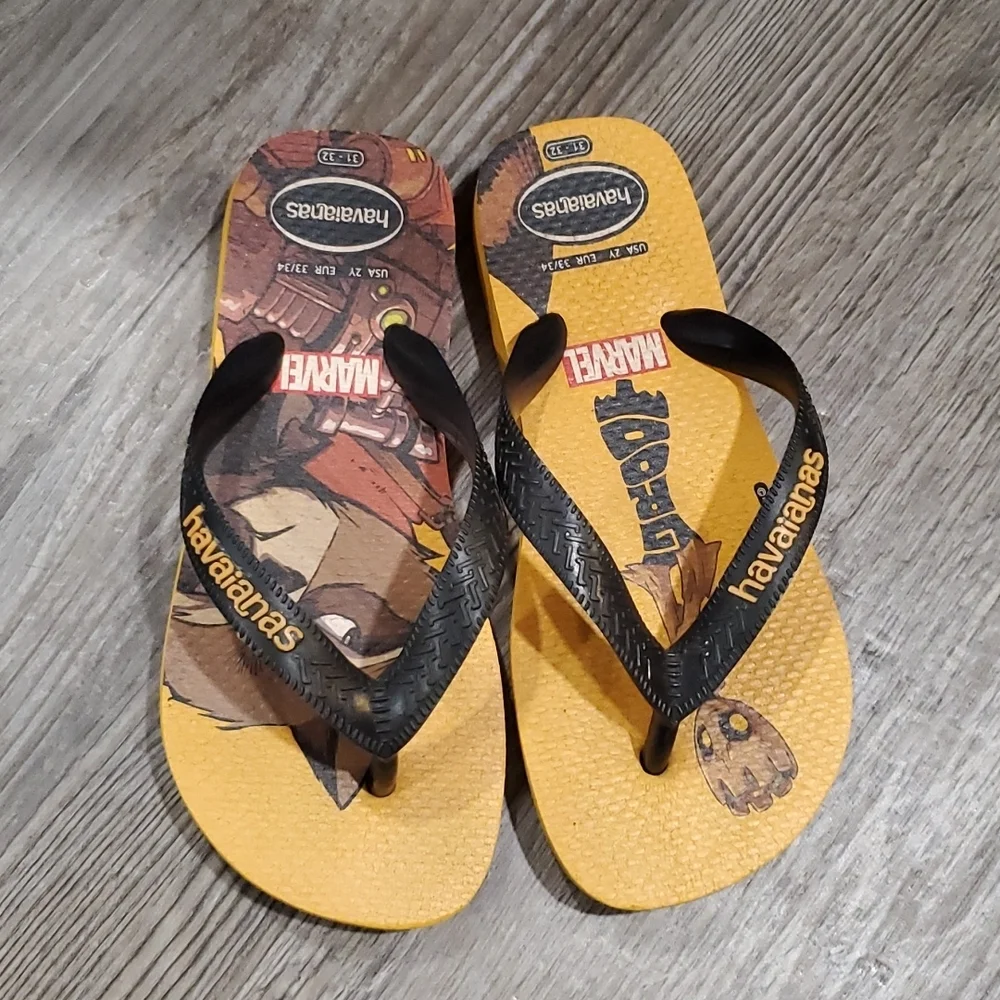 Havaianas Marvel Guardians of the Gallaxy Flip Flops Size 2